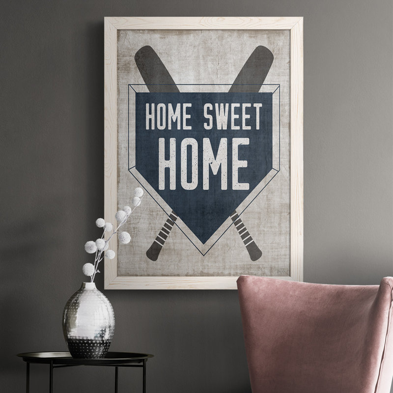 " Home Sweet Home Base ", 37.5" H x 27.5" W x 1" D, White