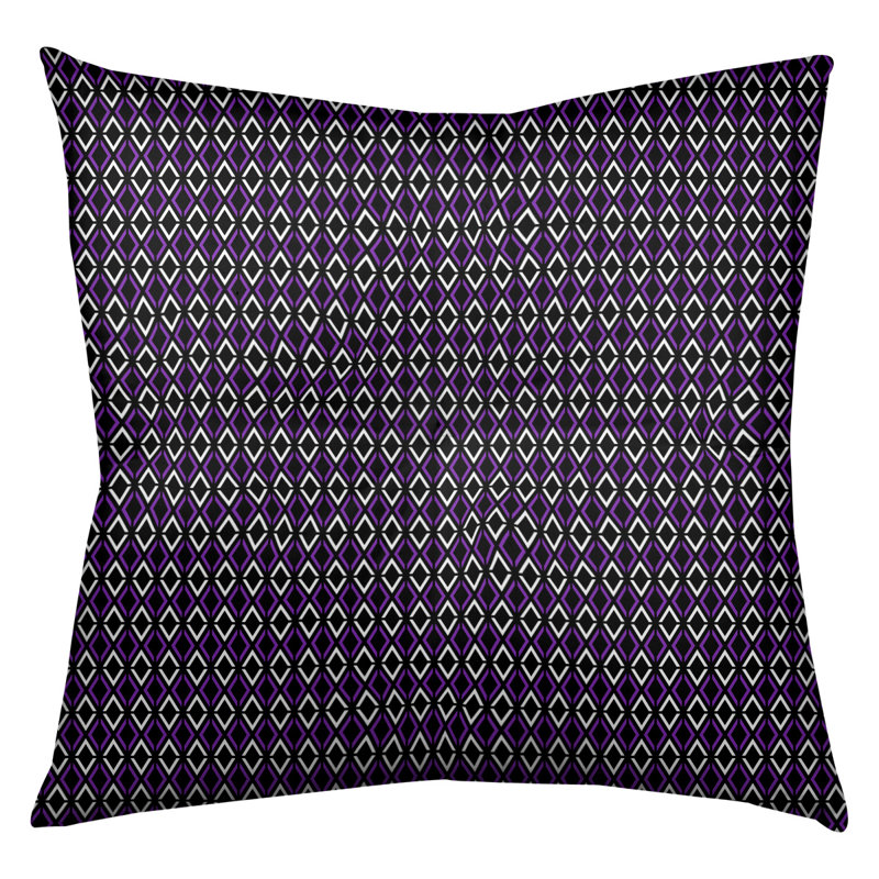 Coussin de sol Katelyn Elizabeth, 30 po x 30 po, Noir/mauve