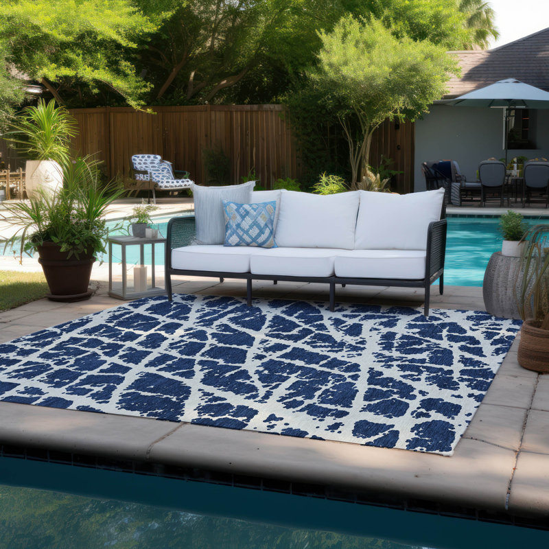 Kyrie Abstract Indoor / Outdoor Rug, Rectangle 9' x 12'