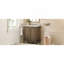Meuble-lavabo vintage 30 po avec lavabo en céramique, meuble-lavabo avec poignées antiques, brun antique