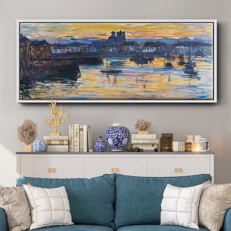 Le port de Dieppe, soirée, 1882zz - Toile encadrée
