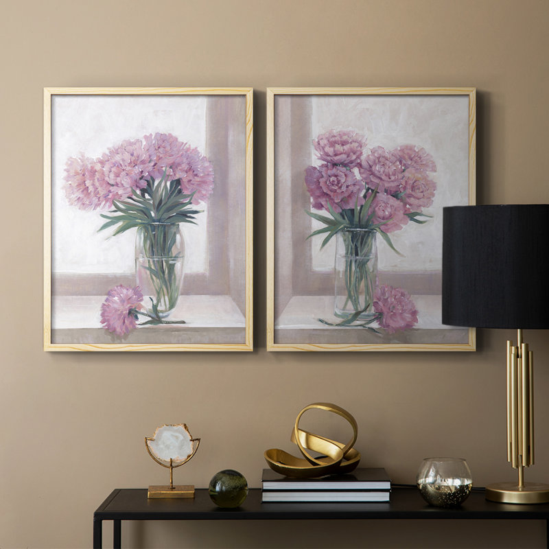 Impression encadrée I-Premium de Windowsill Floral - prête à être accrochée - aucun clou requis - aucun clou requis