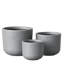 Ensemble de 3 pots à fleurs ronds en béton, ensemble de pots de plantes d'intérieur et d'extérieur modernes 9/11/13 pouces, gris moyen-580730926