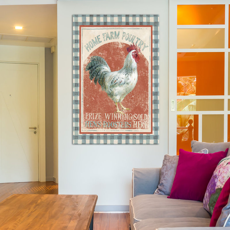 « farm nostalgie viii », impression sur toile tendue, H 26 po x l 18 po x P 1,5 po, Toile avec cadre noir, Pas de tapis