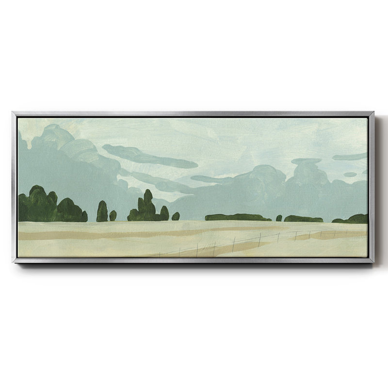 Farmland Study I- Framed Canvas, 20" H x 50" W