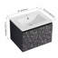 Meuble-lavabo simple mural avec lavabo en céramique et porte d'armoire à fermeture en douceur pour la salle de bain