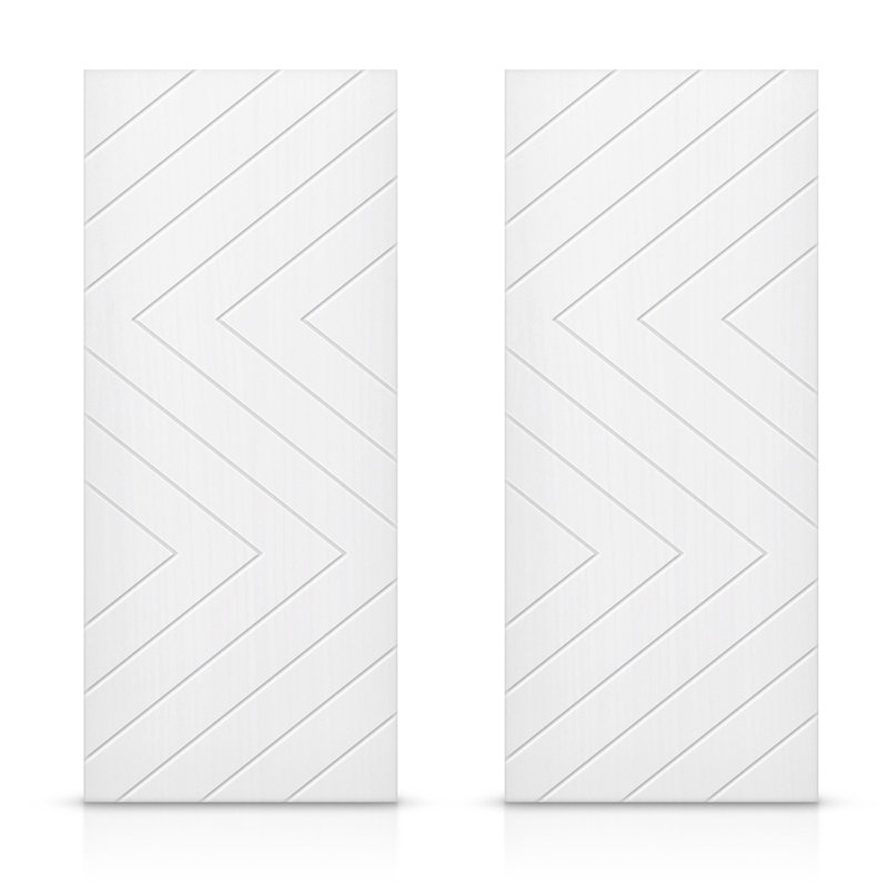 Portes de placard coulissantes à panneaux, 48 po x 80 po, Blanc