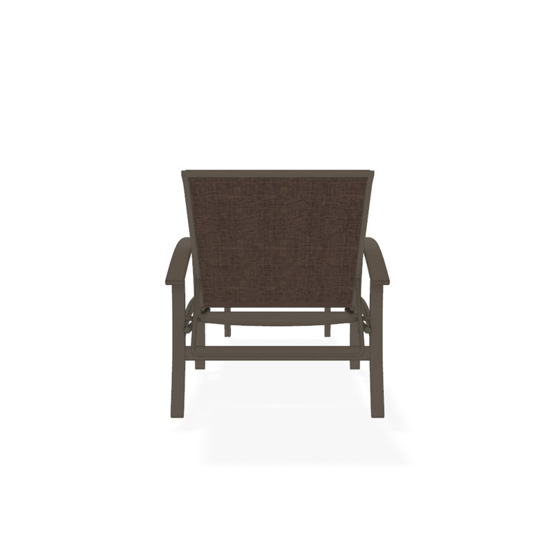 Askar Outdoor Rust-Resistant Metal Chaise Lounge, Desert P60, Mocha Sunbrella®, Gloss White
