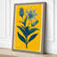 Single Stem in Gold Botanical 1 Piece Wrapped Canvas Wall Art-2042678422-2042678510