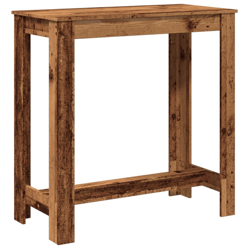 Rectangular 102 Cm L Outdoor Bar Table, Old Wood