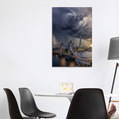 London Downpour by Brent Shavnore - Wrapped Canvas Gallery-Wrapped Canvas Giclée