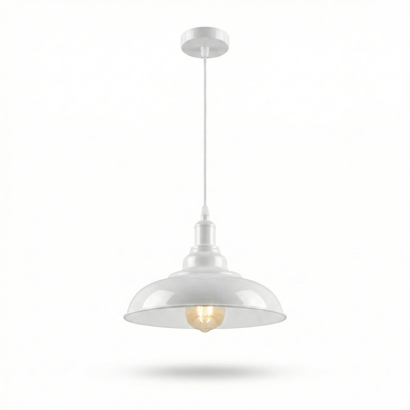 Emraan 1 - Light White Single Pendant, White, No