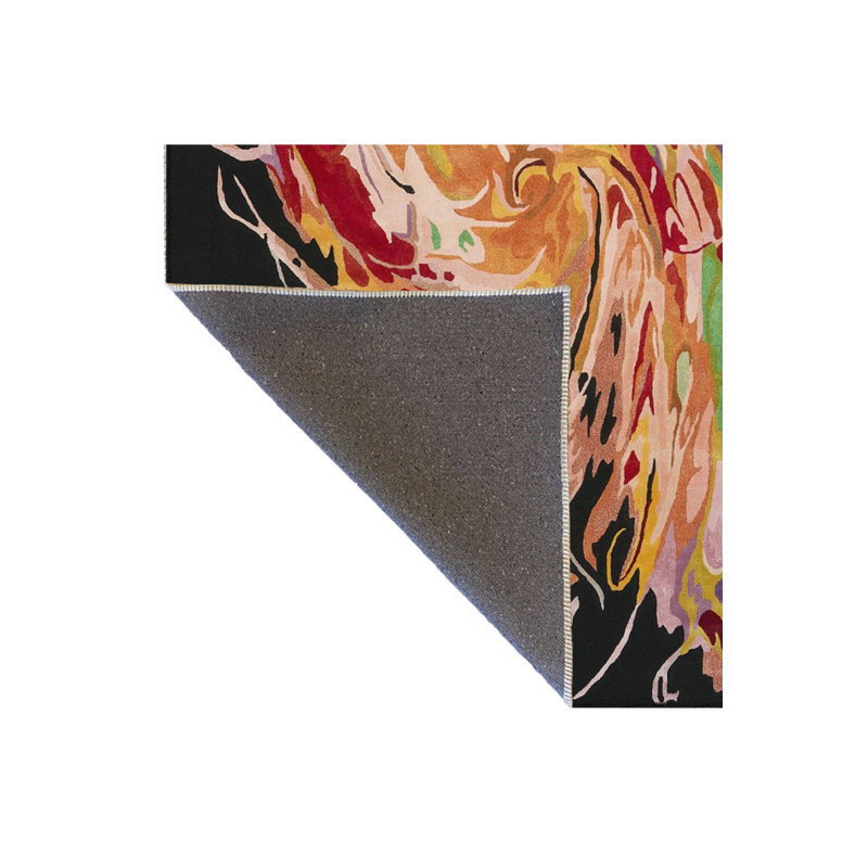 Tapis décoratif feu, Sous-tapis rectangulaire de 3 pi 3 po x 4 pi 11 po