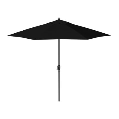 9-Foot Aluminum Market Patio Umbrella With Crank Lift And Auto-Tilt In Sunbrella