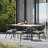 Claudia 6 Seater Rectangular Teak Dining Set in Graphite-713667641