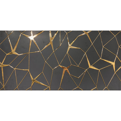 Exotic Gold Cracked Handmade 3D Porcelain Tile – 24"x48"