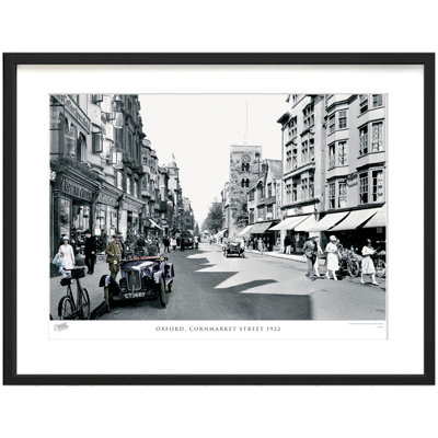 Oxford, Cornmarket Street 1922 by Francis Frith - Single Picture Frame Print