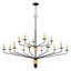 Lustre noir mat 15 lumières Alexander-127362201