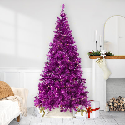 Arbre de Noël artificiel Tinsel - mauve