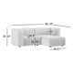 Shonnard 88" Upholstered Modular Sofa and Ottoman