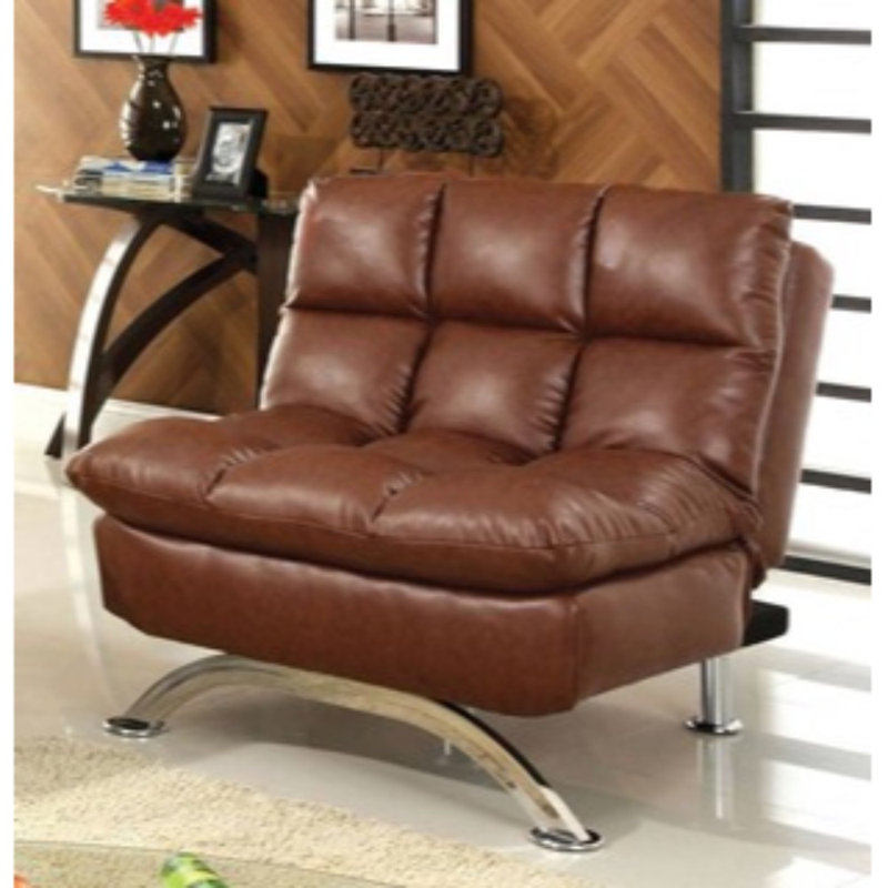 Upholstered Accent Chair, Dark Brown