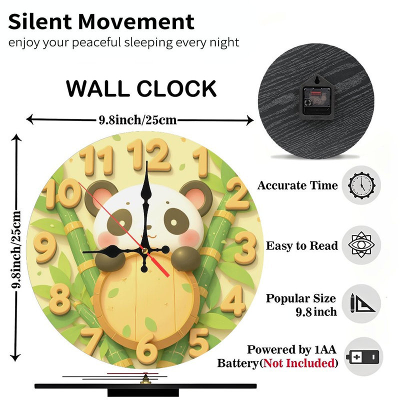 Horloge murale Panda