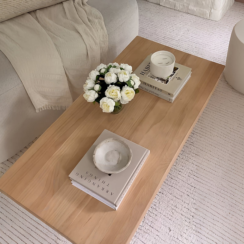 Table basse simple American Country, H 17,7 po x L 63 po x l 27,6 po