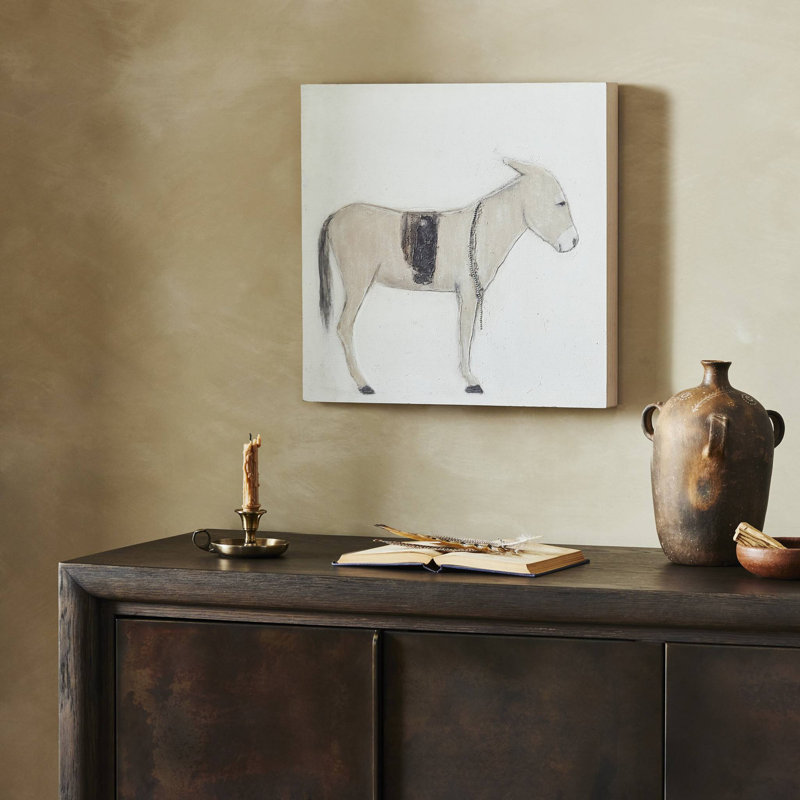 Burro Dia Painting by Paul Meyer, 32" H x 32" W