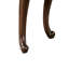 Halie Side End Table, 28 Inch, Classic Cabriole Legs, Dark Brown Solid Wood