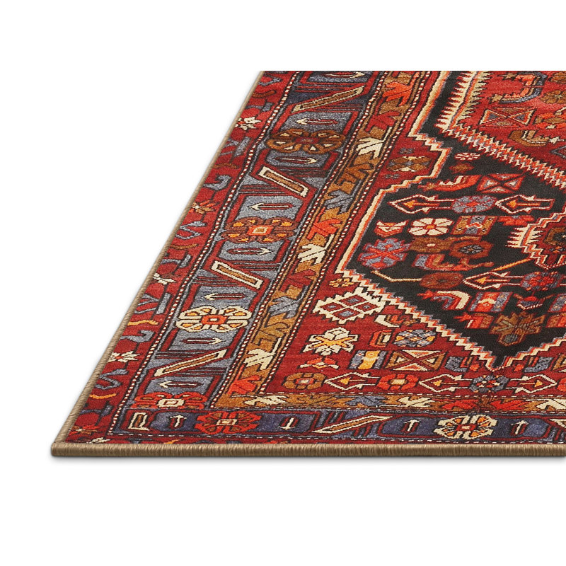 Tapis rouge à motif sud-ouest, Rectangle 5 pi x 7 pi