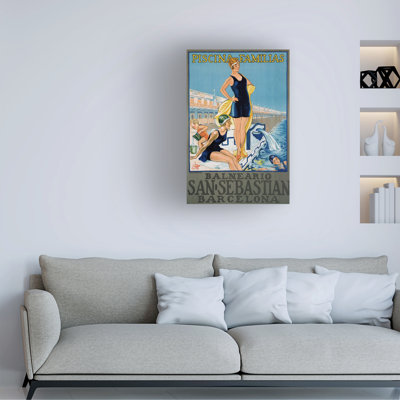 Art espagnol sur toile, affiche de l'école espagnole de Barcelone, 1925
