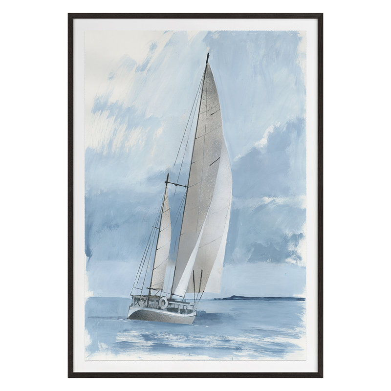 Set Sail 3 Print by PC Ngo, 50" H x 35" W, Gray Framed