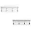 Ensemble de 2 portemanteaux flottants muraux blancs avec tablette de rangement et 4 cintres durables, organisateur de vestibule pour manteaux, chapeaux, sacs
