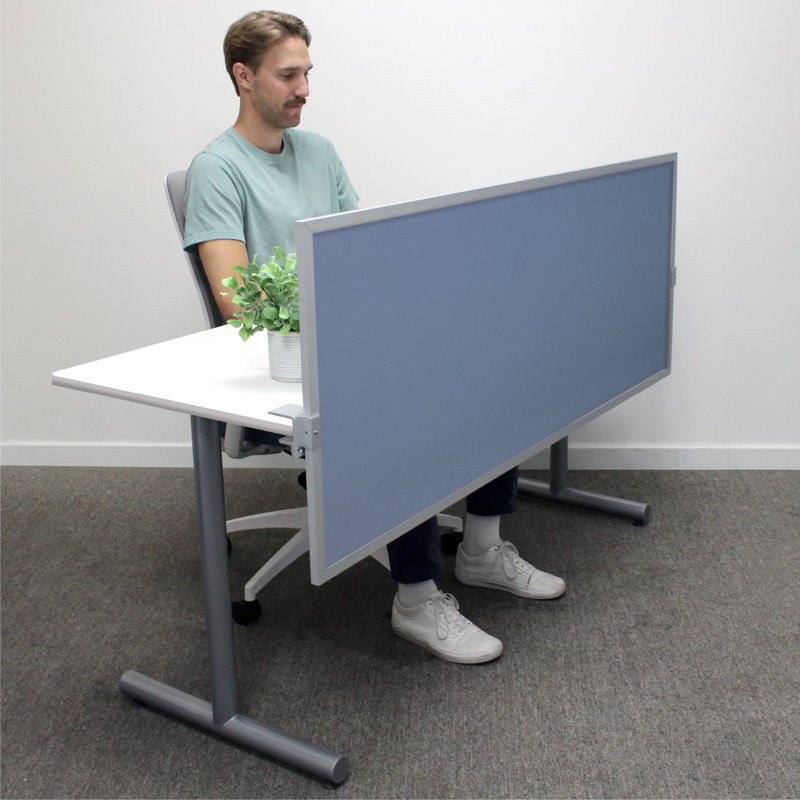 Panneau d'intimité acoustique fixé au bureau, Twilight, En aluminium, H 18 po x l 24 po x p 0,63 po
