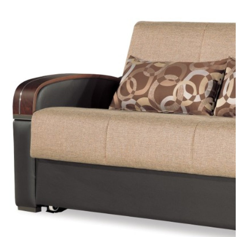 Causeuse convertible avec rangement Primenest, Brun