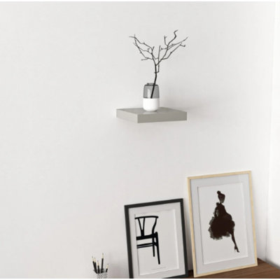 Square Wood Picture Ledge Wall Shelf