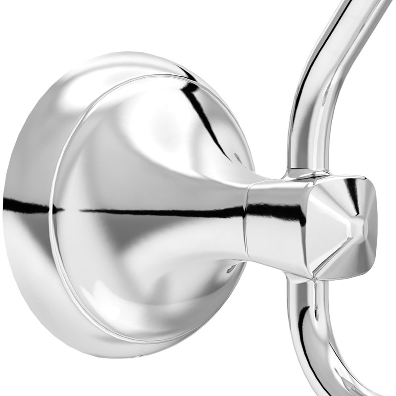 Esato Double Towel Hook Bath Hardware Accessory, Polished Chrome