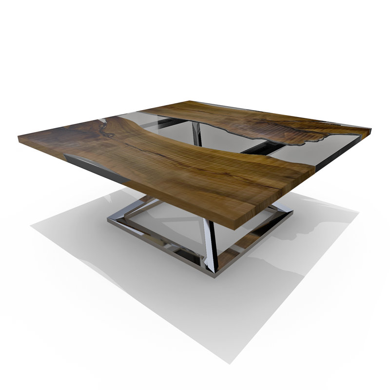 Abruzzo Walnut Wood Dining Table, 36" L x 36" W