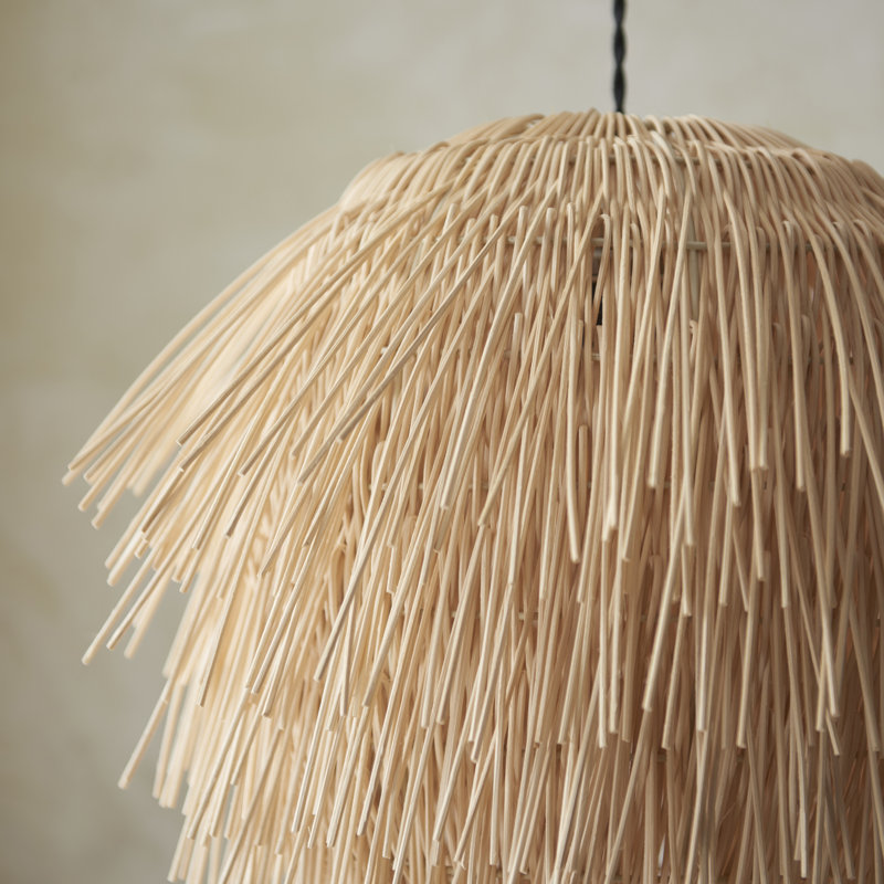 Pushpa Pendant light Lamp Shade (unwired) finished in Natural