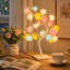 Lampe de table décorative avec rosiers et fleurs DEL