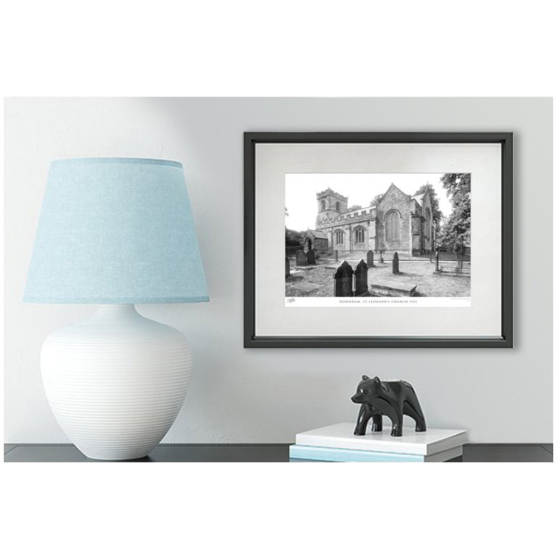 Downham, St Leonard's Church 1921 - Single Picture Frame Print, 40cm H x 50cm W x 2.3cm D