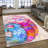 Non-Woven Lightweight Printed Rug Featuring a Classic Floral Pattern in a Soft Pastel Palette Perfect for Adding an Elegant Touch to Any Interior Space-126243066