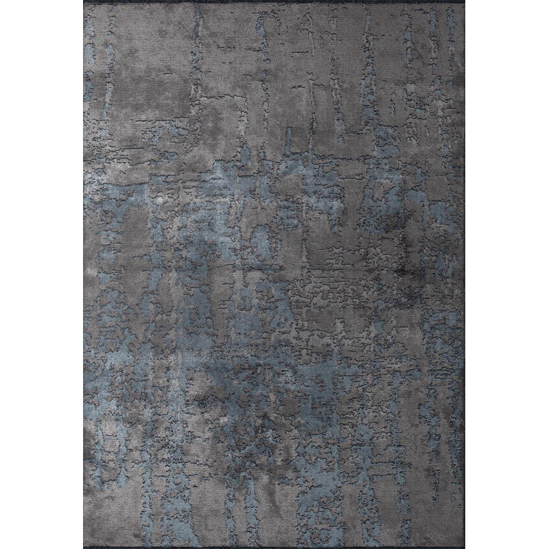Rejus Abstract Hand Loom Indoor / Outdoor Area Rug, Rectangle 5'3" x 7'6"