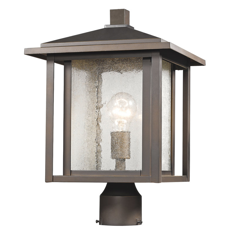 Iwan Clear Seedy Lantern Head, 16.25" H x 11" W x 11" D, Oil Rubbed Bronze