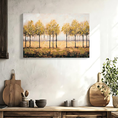 Toile peinte à la main à la feuille d'or 24 x 36 pouces encadrée de pierres intégrées pour la décoration d'un appartement