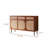 55.12"Retro Rattan Storage Side Cabinet