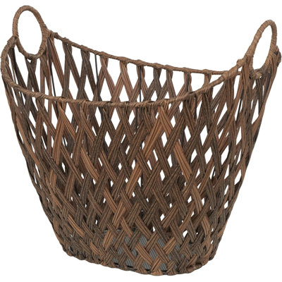 Plastic Rattan Geometric Storage Basket