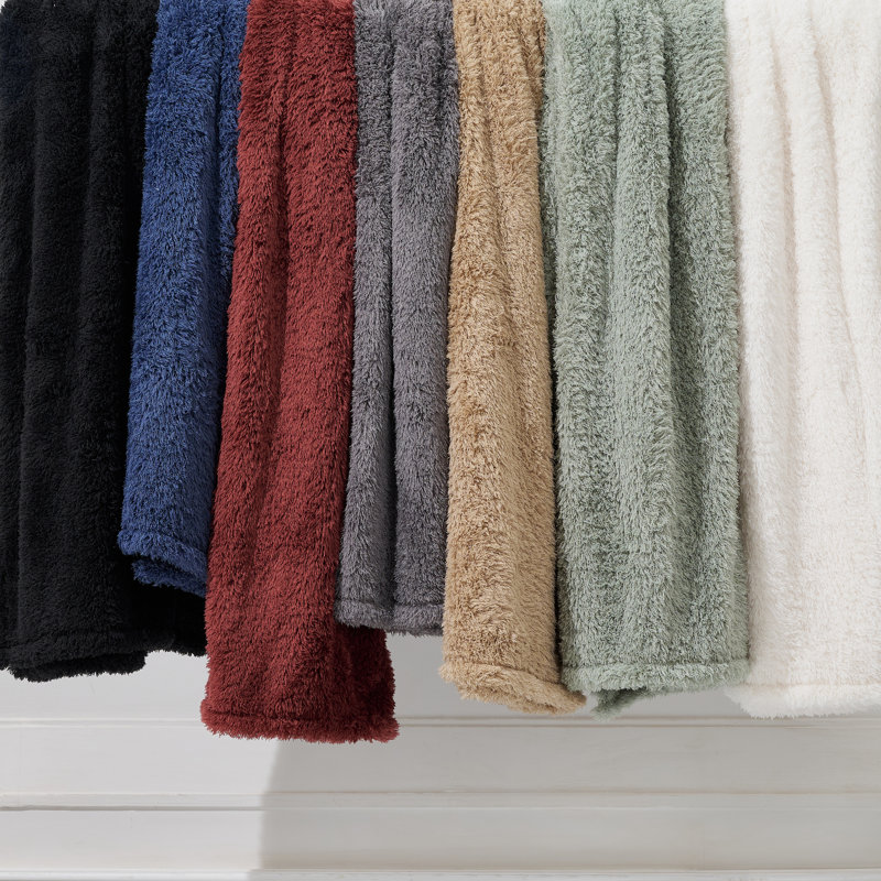 Jeté en sherpa CBCHome Cozy Chenille, Sauge du désert, Jeté