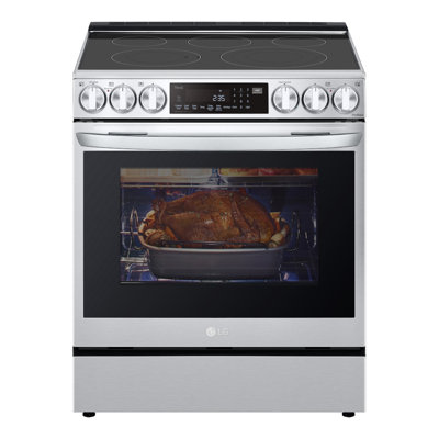 LG Smart Wi-Fi Enabled ProBake Convection® InstaView® Electric Slide-In Range with Air Fry, 6.3 cu. ft.