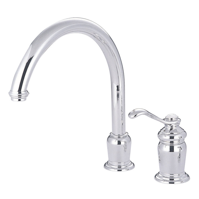Kingston Brass Templeton Single-Handle Widespread Kitchen Faucet, Polished Chrome, Without Spray